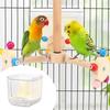 Bird Feeders Multifunctional Parrot Seed Feeder Transparent Seed Food Container Bird Cage Accessories for Small Birds Parrot