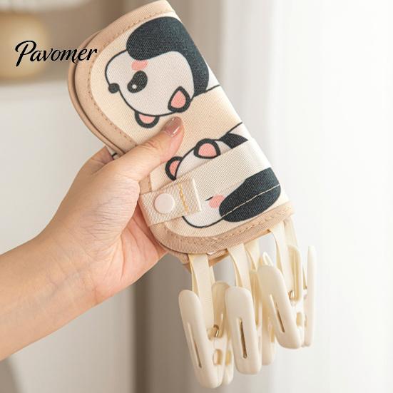 Portable Travel Drying Tool Fabric Hanger with Clips, Foldable Laundry Rack, Wear Resistant Compact Hanging Organizer for Dormitory And Camping