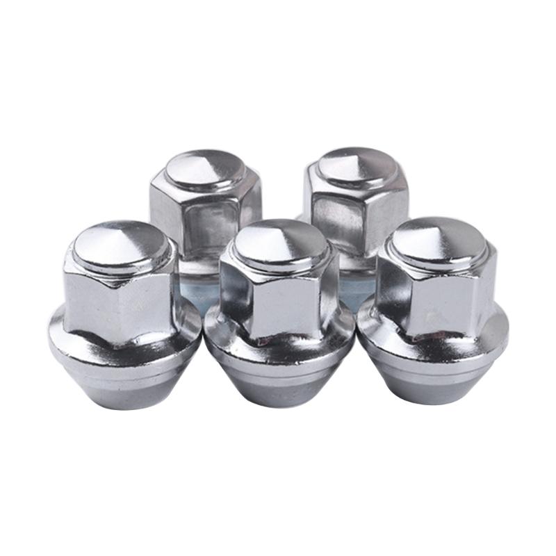 Set of 5 Vehicle Wheel Nuts Wheel Nuts with 19×32mm Thread Steel Wheel Nuts Vehicle Fitment Simple Installation for Car