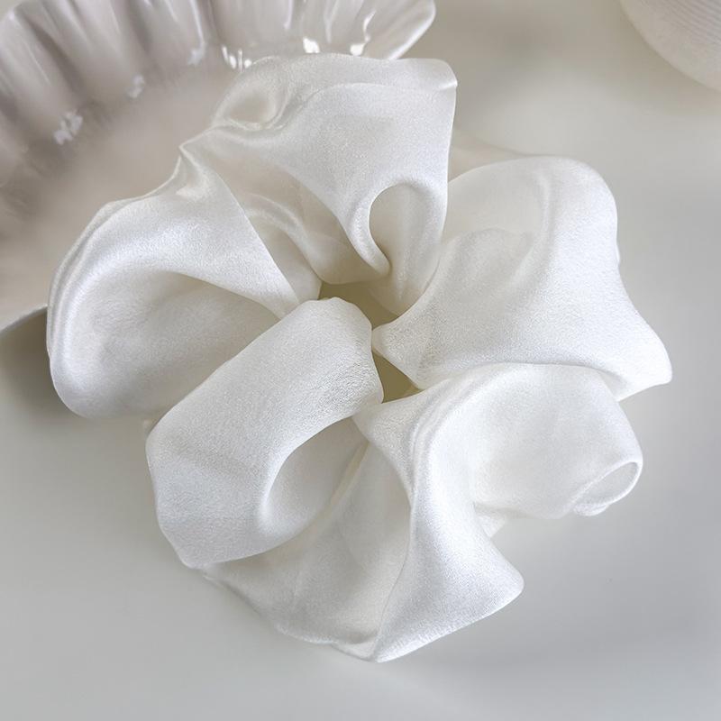 Retro French Large Hair Scrunchies Solid Color Headbands Spring/Summer Sweet Head Rope Female Tie Hair Rubber Bands for Womens