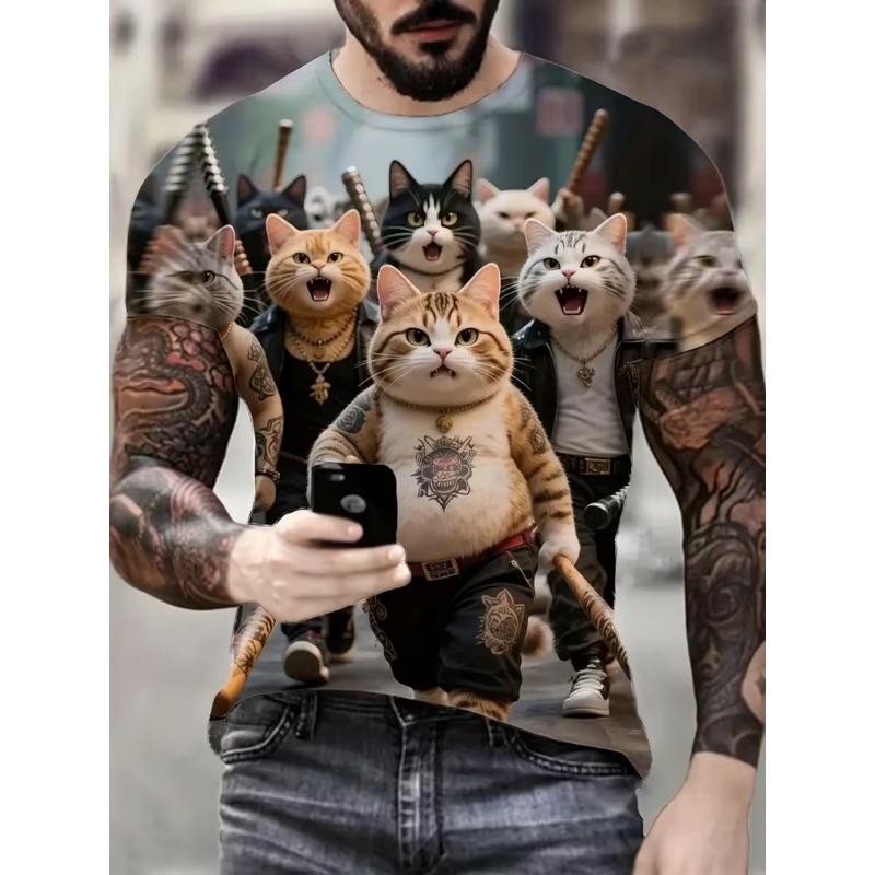 Men's 3D Jesus Graphic T Shirts Short Sleeve Casual Crew Neck Praying Hands