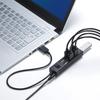 Sanwa Supply USB-Hub 2.0 (7 Anschlüsse, Schwarz) USB-2H702BKN