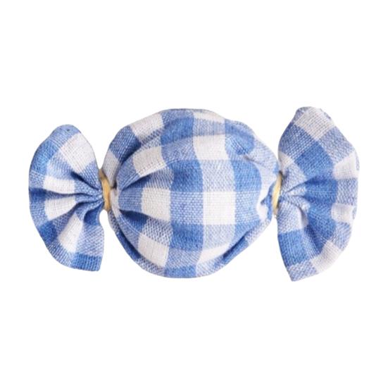 Plaid Candy Shape Cat Toy with Natural Catnip Self-Play Kitten Kick Toy Interactive