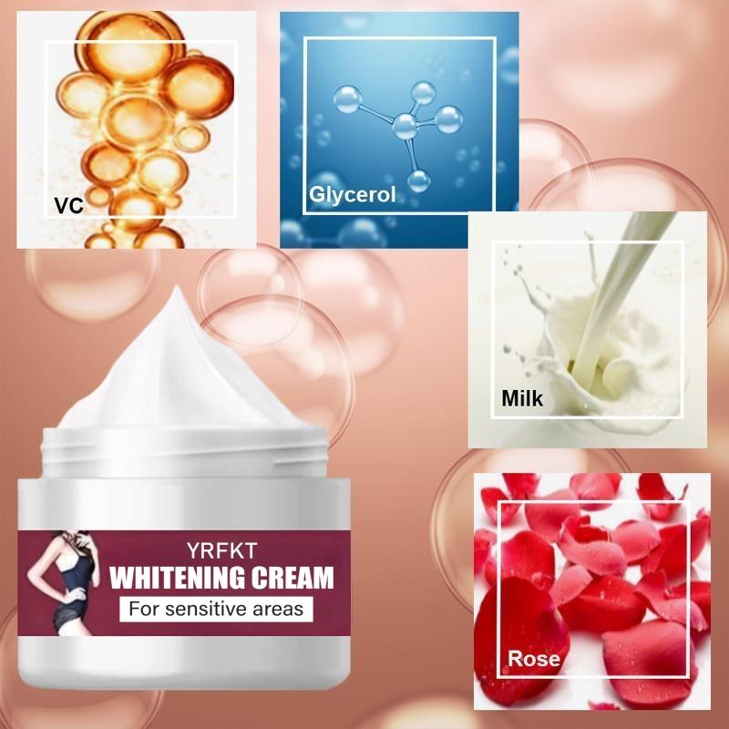 Whitening Facial Body Cream For Dark Skin Bleaching Underarm Legs Knees Sensitive Area Lightening Moisturizing