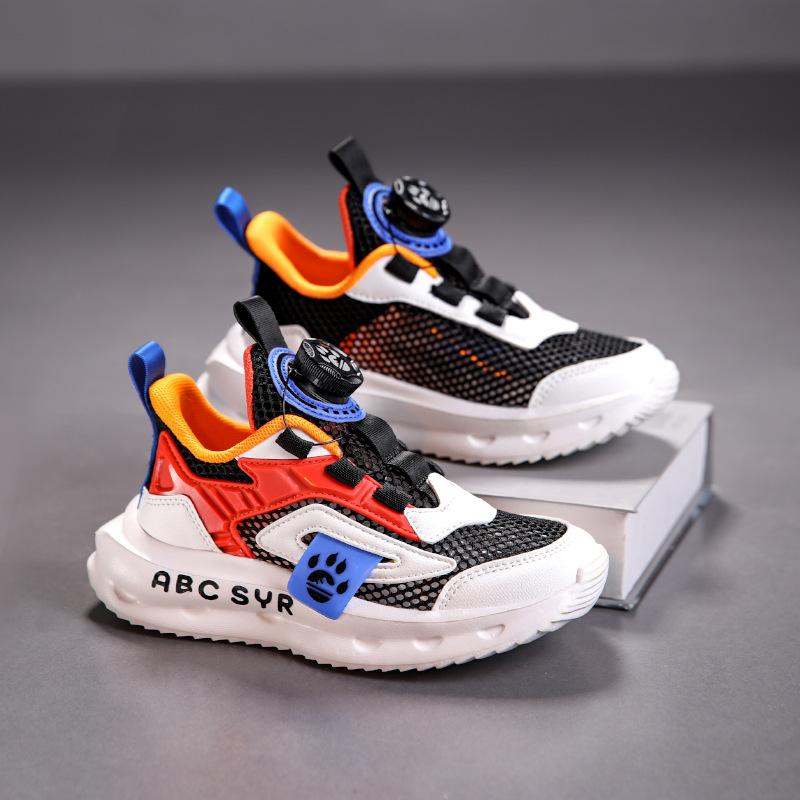 

Son Rotating Button Running Shoes Medium Large Children Little Boys Sneakers 39