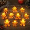 10LED Gingerbread Man LED String Lights Christmas Home Decoration Home Xmas Tree Hanging Ornaments New Year Holiday Party Lights