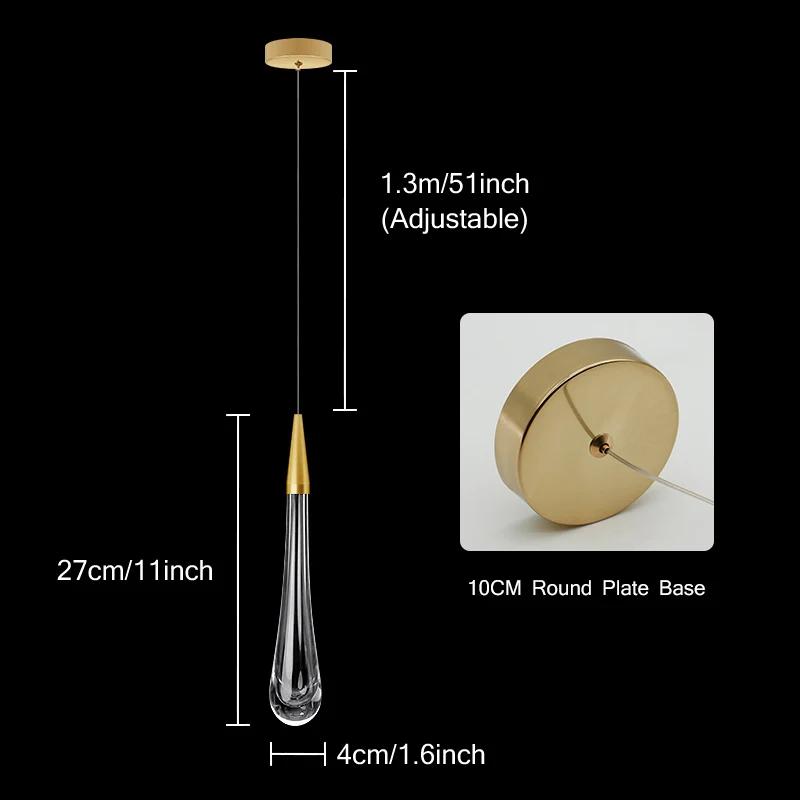 

Подвесные светильники со светодиодами из кристаллов, внутреннее освещение для дома, обеденный стол, подвесная лампа, прикроватная лампа для гостиной, украшение, подвесной светильник Cold White