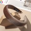 Vintage Velvet Headband Black Beige Wine Blue Green Sponge Hair Hoop Korean Women Elegant Hair Accessories