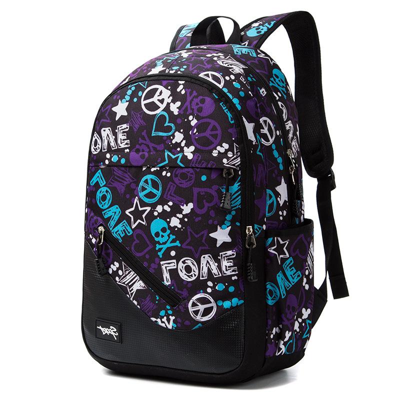 Zaino scolastico con stampa mimetica Cartella scolastica ortopedica di grande capacità per ragazzi ragazze Zaini per laptop per adolescenti Borse scolastiche in nylon