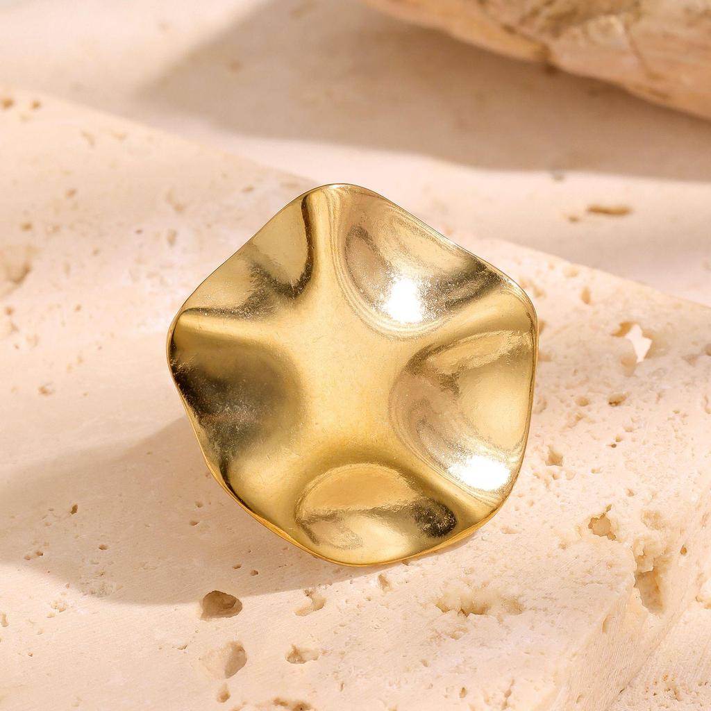 European Light Luxury Women's Stainless Steel Open Ring - High-Grade, Fade-Resistant, Titanium Steel, Exquisite Design