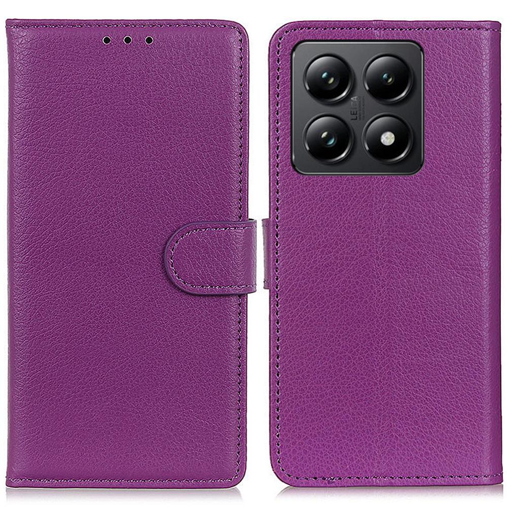 For Xiaomi 14T Pro Wallet Case PU Leather Phone Cover Litchi Texture
