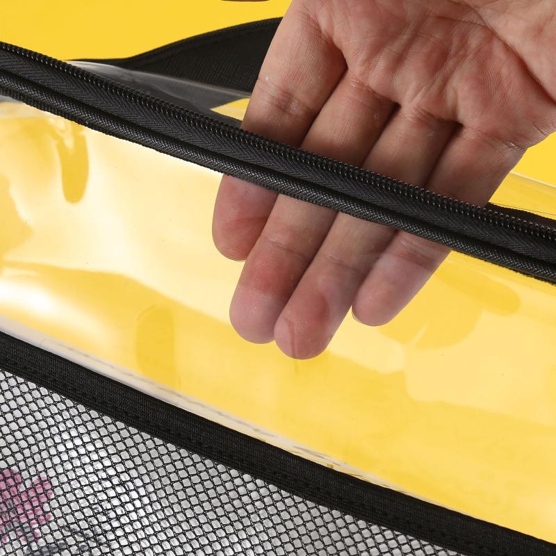 Large Capacity Pvc Transparent Mesh Storage Bag Zipper Bag Waterproof Makeup Storage Bag Portable Toy Organizer Packaging Bag