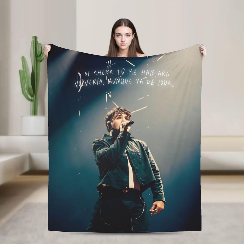 Rapper Quevedo Flannel Blanket Autumn Warm Throw Blanket for Girls Boys Bedroom Print Bedspread Sofa Bed Cover