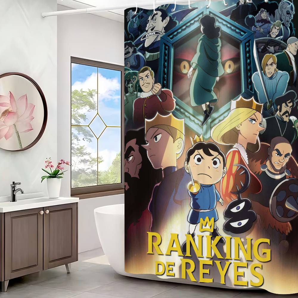 Ranking Anime Shower Curtain, Bathroom Decorative Shower Curtain, Waterproof Shower Curtain With Hooks
