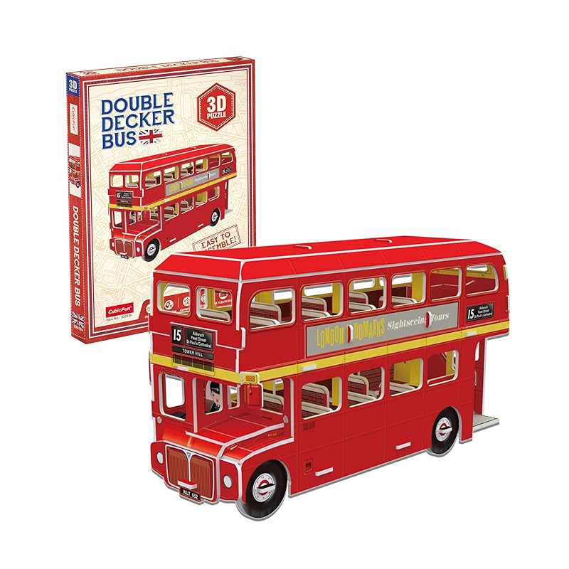 

cubic fan london bus mini model 3D puzzle paper Crafts S3018h child