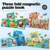 Foldable Magnetic Puzzles For Toddlers Travel Entertainment Cartoon Toys Car Airplane Road Trip Activities Games Birthday Gifts
