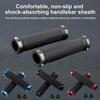 Bicycle Rubber Grips Aluminum Alloy Bicycle Handle Cover Lock Non-Slip Rubber Double Lock On Locking Bicycle Handlebar Grips