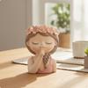 Mystical Girl Pot 3D Sculpture Cute Head Planter MultiUse HeadShaped for Plant Lovers,