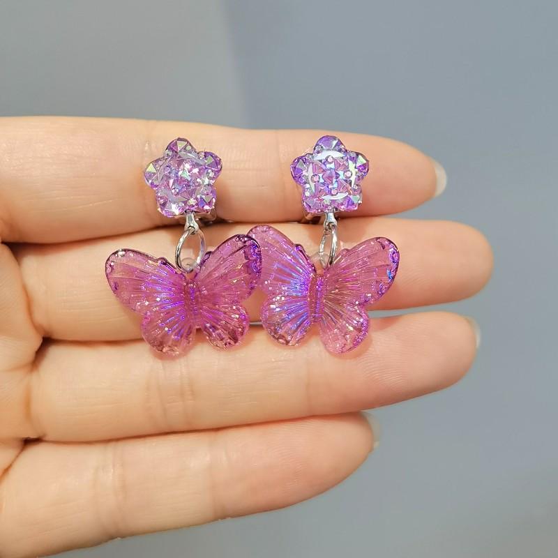 

Милые детские клипсы для ушей, серьги для девочек без проколов, набор колец-клипс для ушей русалочки