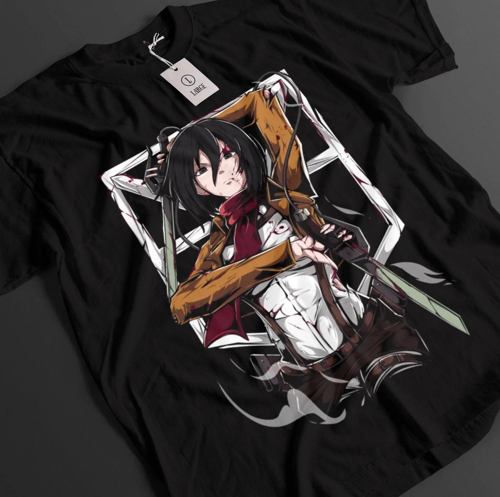 Attack on Titan Shirt Mikasa AckerUnisex Tshirt AOT Tshirt Anime Upper GarUnisext Comfortable and Breathable Tshirt 4XL