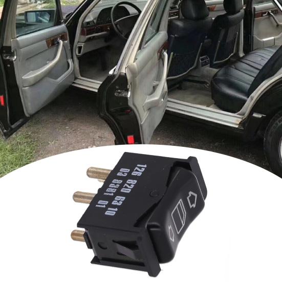 Window Control Switch Professional Ergonomic Design Black Master Window Button Direct Replacement 1268206310 for Mercedes W126