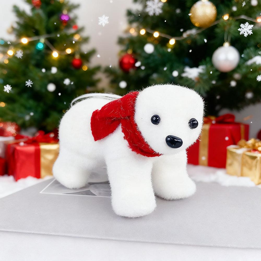 

Забавный животный рождественский кулон в виде медведя 3D милые украшения в виде белого медведя мультяшный имитированный белый медведь реквизит для вечеринки Polar bear белый