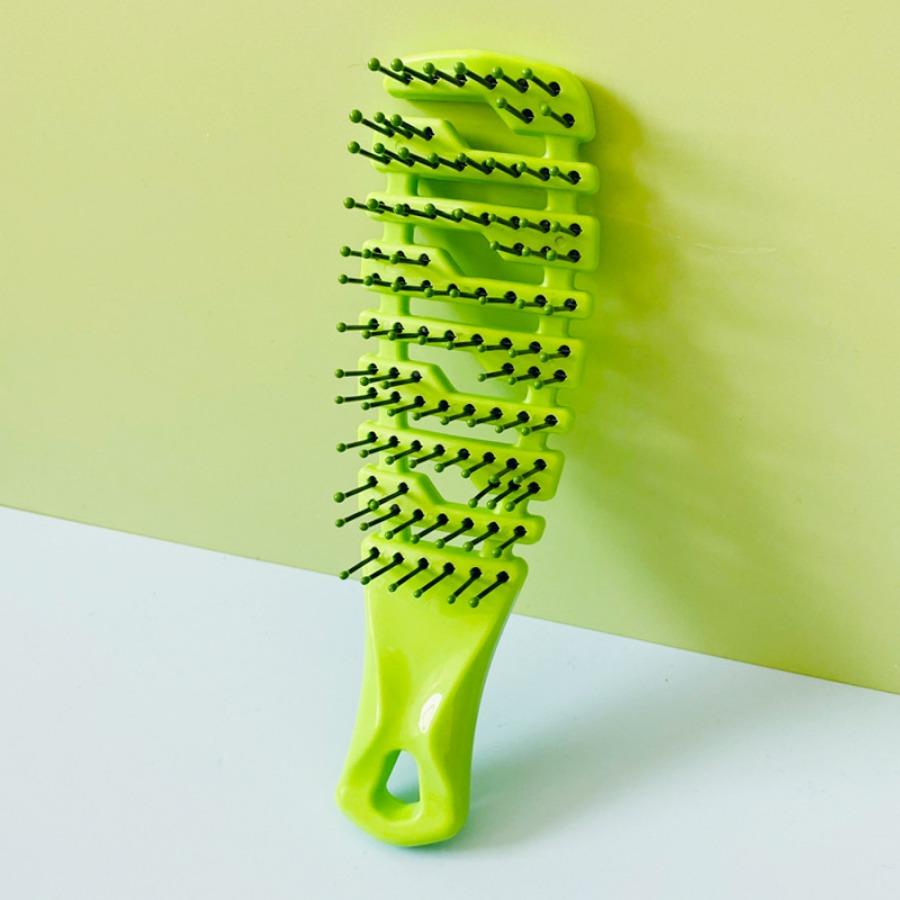 Mini Cutout Rib Comb Smooth Hair Comb Leather Massage Large Curved Comb Gradient Fluffy Styling Comb