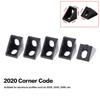 5Pcs Corner Bracket Fitting Black Angle Aluminum Connector 2020/2028/3030/3060/4040/4545 For Industrial Aluminum Profile