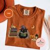 Witchy Book Club Halloween Tee, Black Cat Reading Books, Spooky Season Bookish, Salem Cat Lover, Comfort Colors