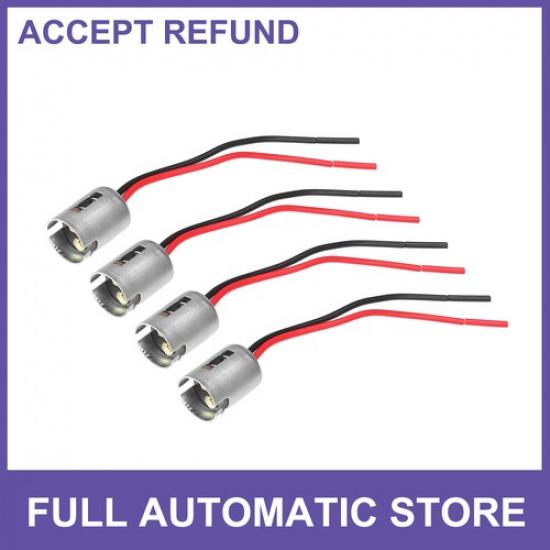 4Pcs Universal 1176 BA15D Car LED Bulb Sockets Adapter Plug Extension Wire