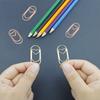 100pcs Paper Clips Portable Hrt Shape Rustproof Electroplated Metal Paperclips   Supplies