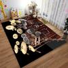 Gold and Bronze Musical Drum Set Art Carpet for Home Decor Suitable for Use As an Anti-slip for Living Room Bedroom Sofas
