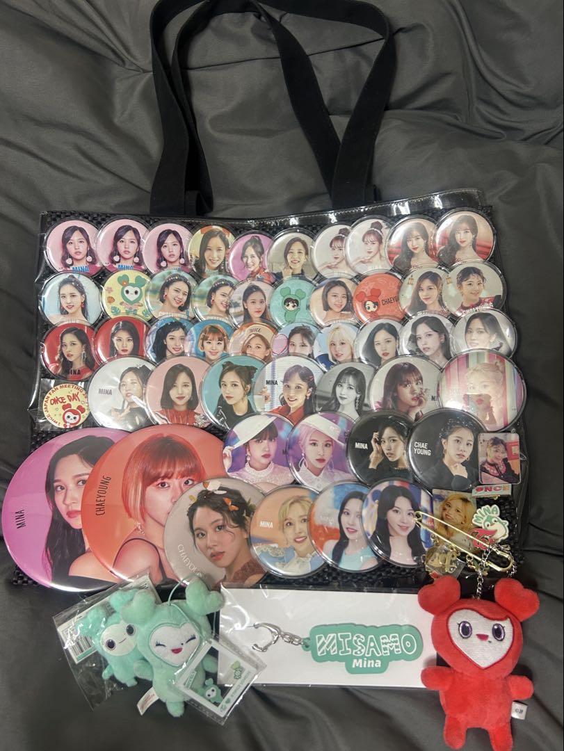 

[USED] TWICE Mina Chaeyoung Ita-ba Badge Tote Bag