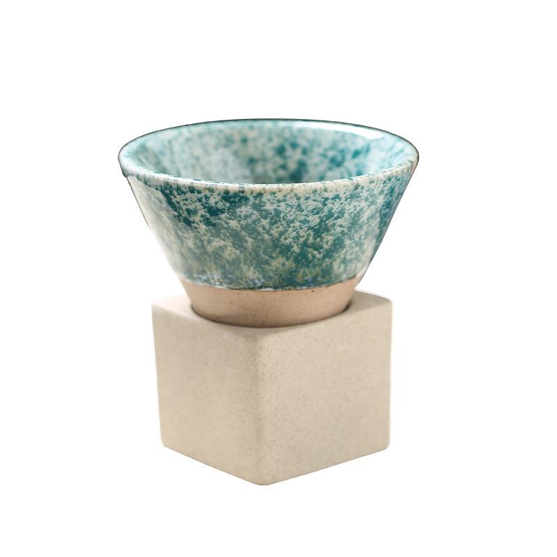 Creative Coffee Cup Japanese Coarse Pottery Teacup Ceramic Mug Retro Water Cup Conical Cup