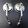 Black/Chrome Motorcycle Mirrors 8mm Thread Rear View Mirror For Harley XL 883 Road King CB400 GN250