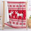 Blanket Small Fresh 2D Digital Printed Blanket Christmas Flannel Blanket Single Layer Blanket