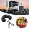 7-polige Aanhangwagenkabel Heavy Duty Spiraalkabel 7-polige Elektrische Stroomkabel voor Semi-trucks Tractoren Aanhangwagen 7-polige Spiraalkabel voor Aanhangwagen