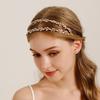 Golden Leaf Hair Band Creative Travel Photo Holiday Bride Clips Vintage Simple Handmade Double-layer