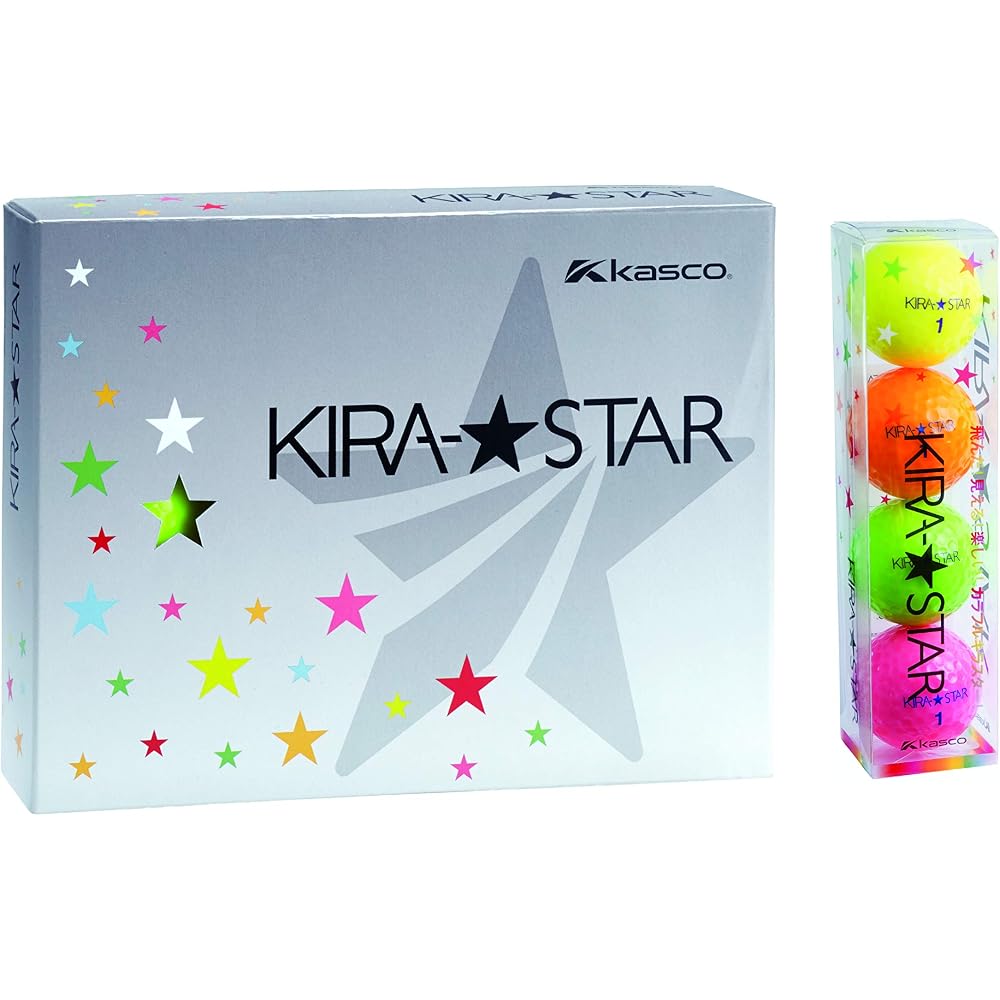 Kasco KIRA STAR2 Golf Balls Assorted Colors 4-Pack Durable Performance Golf Balls
