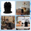 Skull Pen Holder Small Plastic Skull Makeup Brush Organizer Gothic Desk Storage Cup for Home Office Halloween Decor
