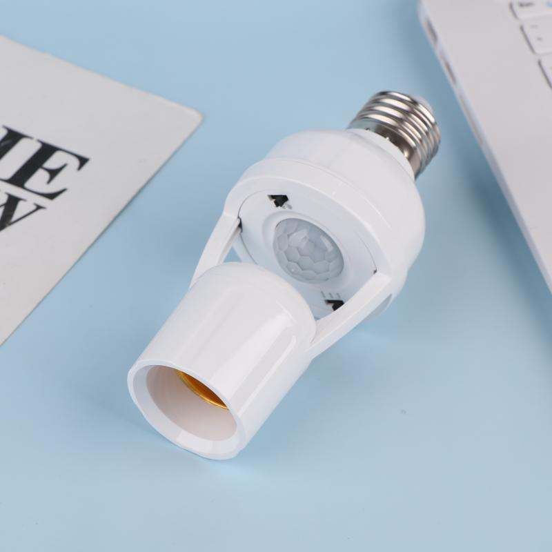 360 Degrees Human Induction Motion Sensor Lamp Socket Base Ac85-265V Delay Time Switch E27 Base Holder Socket Adapter