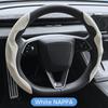 Heenvn Car Steering Wheel Cover For Tesla Model Y Juniper Model 3 Highland 2025 2026 Non-Slip Interior Protector Accessories