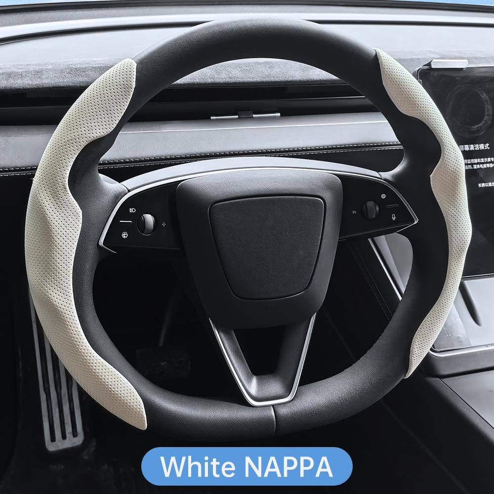 Heenvn Car Steering Wheel Cover For Tesla Model Y Juniper Model 3 Highland 2025 2026 Non-Slip Interior Protector Accessories