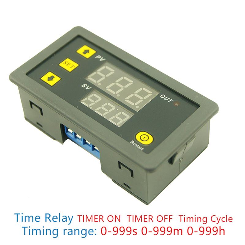 DC 12V 20A Afișaj digital Releu de temporizare Temporizator Modul de ciclism 0-999H