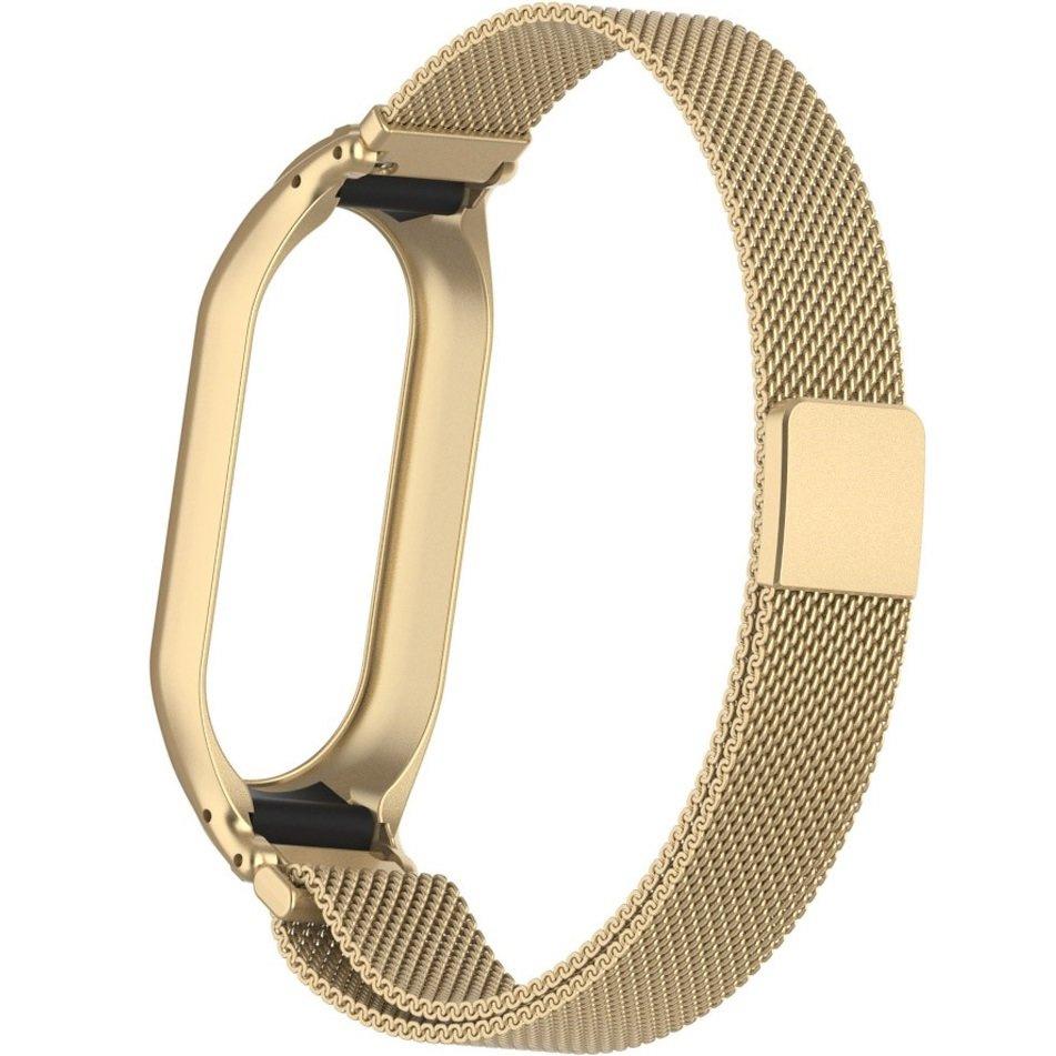 Milanese Bracelet Strap for Xiaomi Smart Band 8, Retro Gold