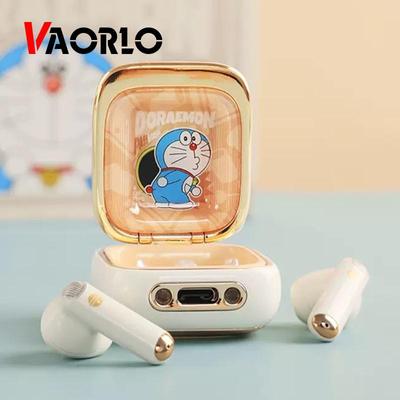 VAORLO Luxuriöse kabellose Kopfhörer, niedlicher Cartoon-Bluetooth-Kopfhörer, Geräuschunterdrückung, HD-Stereo-Musik, Touch-Steuerung für alle Smartphones