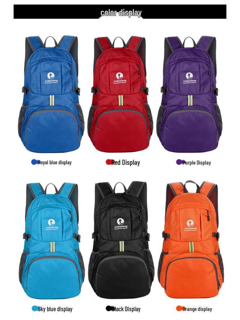 Lättvikts Vikbar Stor Kapacitet Unisex Utomhus Rese- & Sportryggsäck