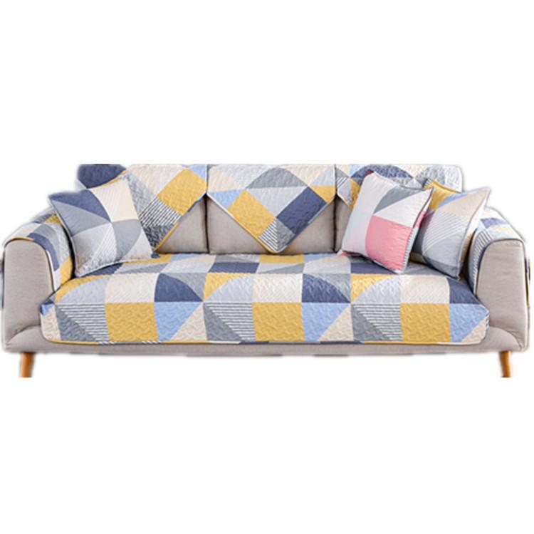 Cotton Printed Washed Sofa Cushion Modern Minimalist American 3-Person Cushion Four Seasons Universal