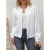 2025 Women's Elegant Ribbed Knit Zipper Jacket (Solid Color)