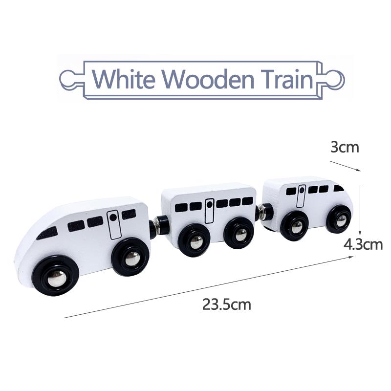 

Горячий поезд набор магнитных игрушечных машинок детские трековые аксессуары ручная раздвижная головоломка деревянная совместимая с различными треками подарок W10